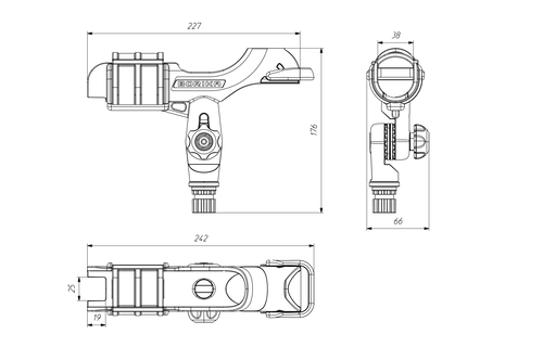 Borika - Hengelhouder zwart
