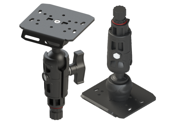 Borika - Montageplaat met steun en bal scharnier voor schermen max 7"