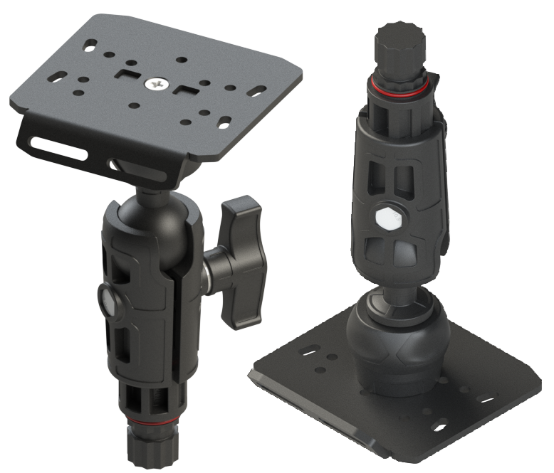 Borika - Montageplaat met steun en bal scharnier voor schermen max 7"