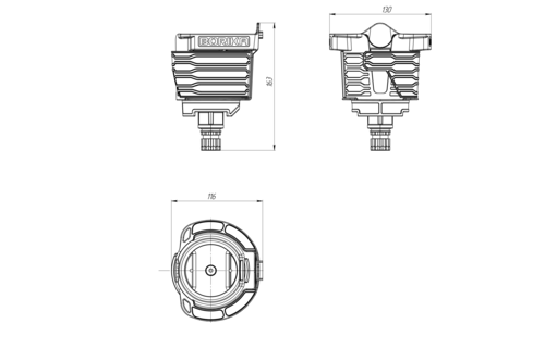 Borika - Bekerhouder met opberg functies zwart/grijs