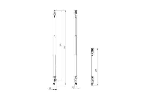 Borika - Telescopische houder voor navigatielamp