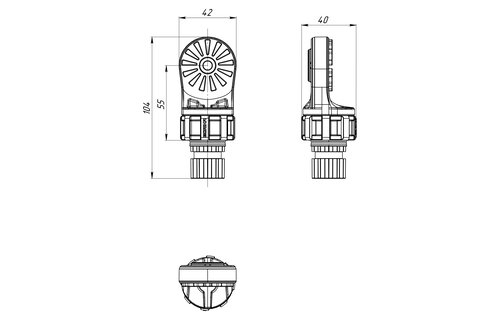 Borika - Adapter met dubbele bevestiging