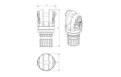 Borika - Adapter voor bevestigen eindstuk biminitop