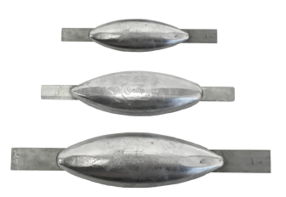 Allpa - Zinken lasstrip-anode, 203x120x40x25mm (0,55kg)