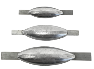 Allpa - Zinken lasstrip-anode, 203x120x40x25mm (0,55kg)