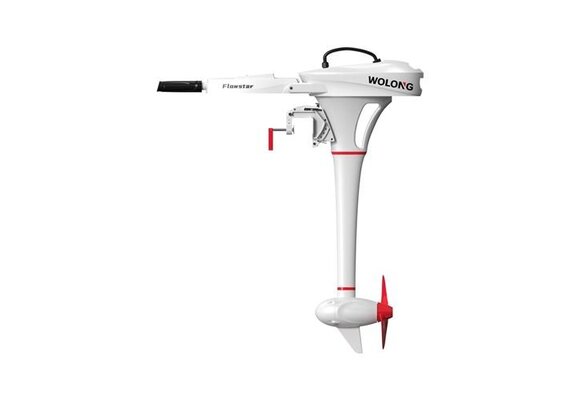 Wolong Elektrische buitenboord motor - Flowstar 1.0 kortstaart met knuppel/accu
