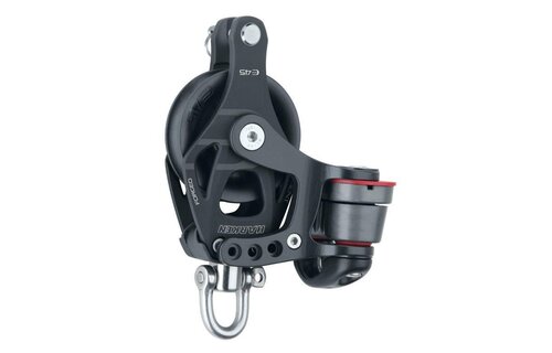 Harken Element 1-schijfsblok met hondsvot en klem 45mm