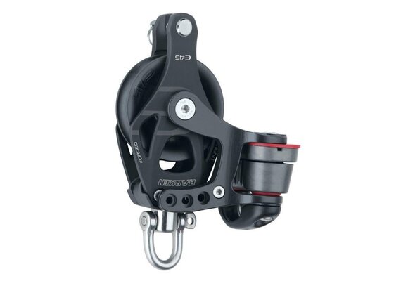 Harken Element 1-schijfsblok met hondsvot en klem 45mm