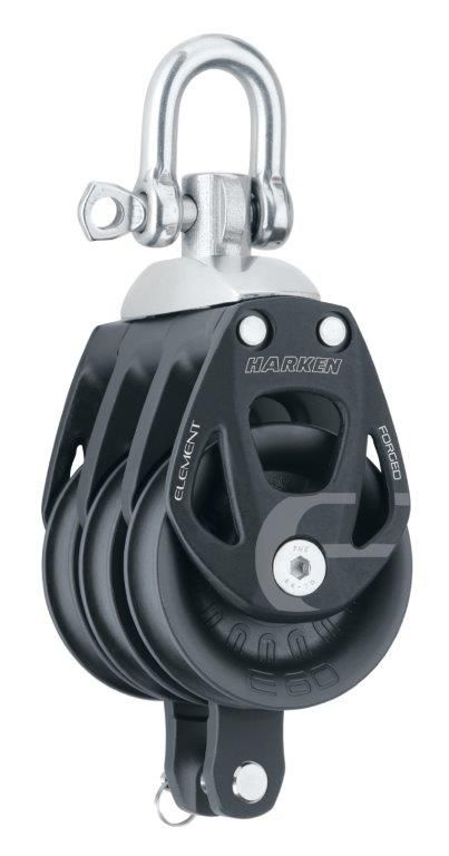 Harken Element 3-schijfsblok met hondsvot