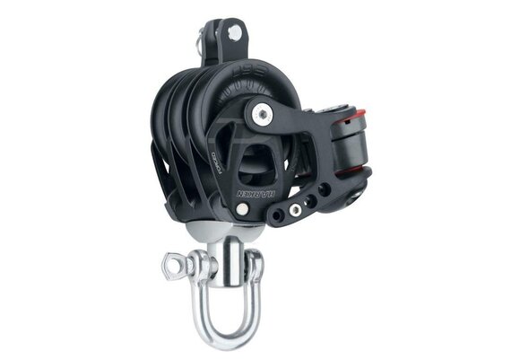 Harken Element 3-schijfsblok met hondsvot en klem