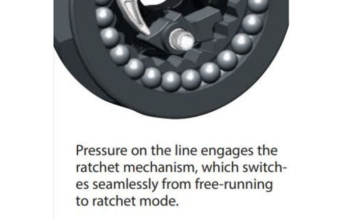 Harken Carbo Ratchamatic 1-schijfsblok standaard 1.5x grip HTE 57mm