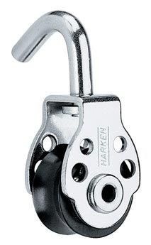 Harken 1-schijfsblok met inhaak  16 mm