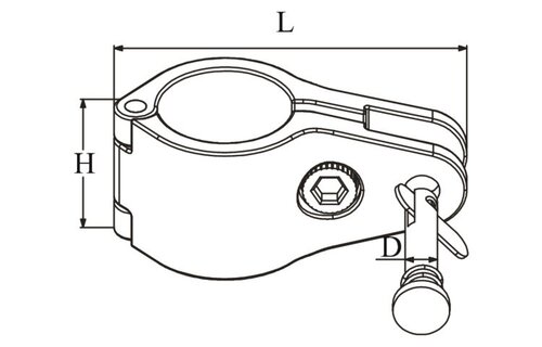 Talamex Buiskapbeslag RVS middenstuk openklapbaar
