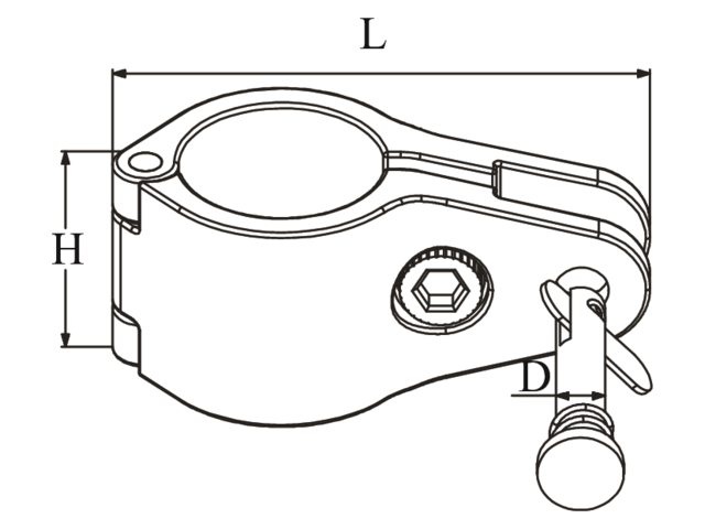 Talamex Buiskapbeslag RVS middenstuk openklapbaar