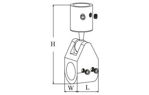 Talamex Buiskapbeslag RVS kogelscharnier