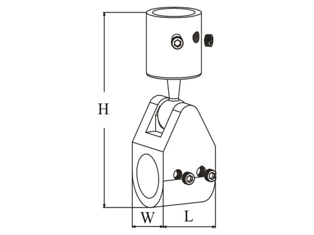 Talamex Buiskapbeslag RVS kogelscharnier