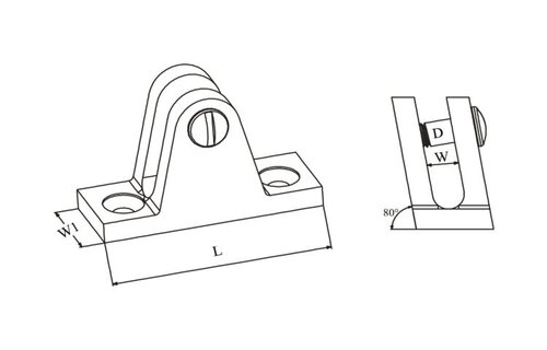 Talamex Buiskapbeslag RVS dekplaat 80° met schroef