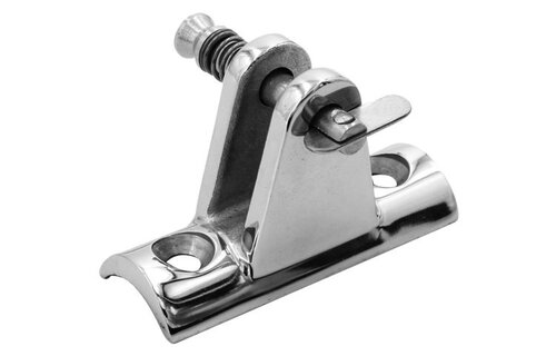 Talamex Buiskapbeslag RVS dekplaat hol 90° met dropnose pin