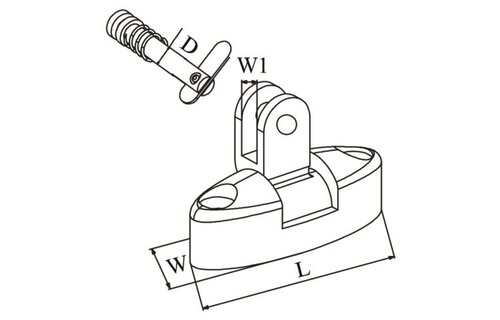 Talamex Buiskapbeslag RVS dekscharnier met dropnose pin