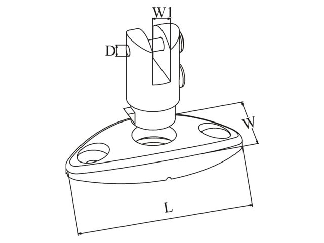 Talamex Buiskapbeslag RVS dekscharnier 360° verwijderbaar