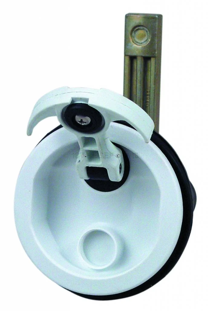 Perko Luiksluiting 19-60mm, Gepr. M/Slot Wit, intrekbare schoot