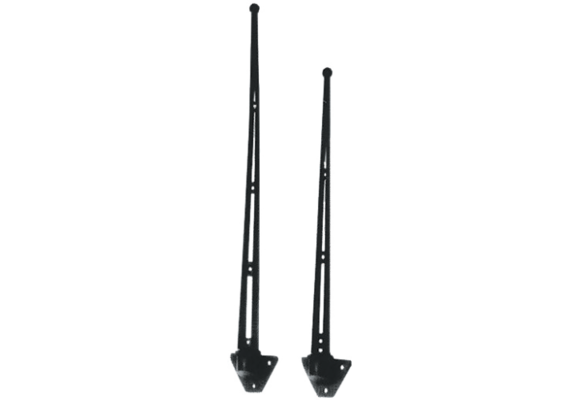 Allpa Kunststof vlaggenstok  L=350mm  met haakse Voet  voor opblaasboten