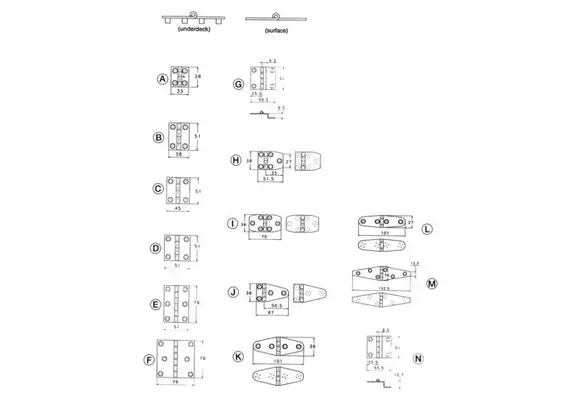 RVS handgepolijste scharnieren