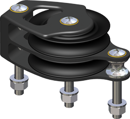 Antal Aluminium block serie OPF-70, kogelgelagerd, double foot block