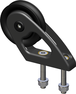 Antal Aluminium block serie OPF-70, kogelgelagerd, vertical fix block