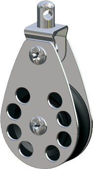 Antal RVS 316 block serie 65, kogelgelagerd, single block