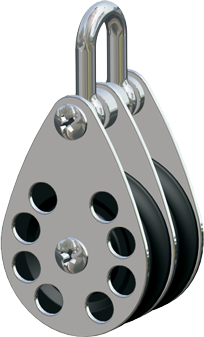 Antal RVS 316 block serie 65, kogelgelagerd, double block