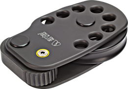 Antal Aluminium single dekblok met veerstopper, Ø80mm schijf voor Ø6-14mm lijn, SWL 1000kg, rechts