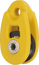 Antal Kunststof mini snatchblok, geel