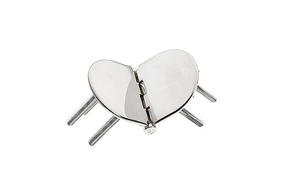 Roca vlakscharnier rond verdekt RVS 110 x 60 mm verdekt 449019