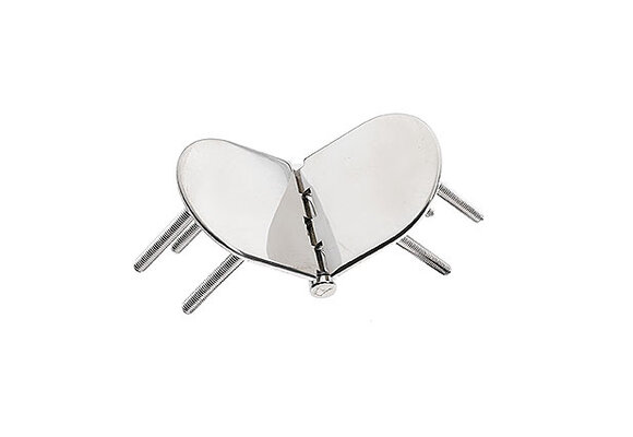 Roca vlakscharnier rond verdekt RVS 130 x 60 mm verdekt 449029