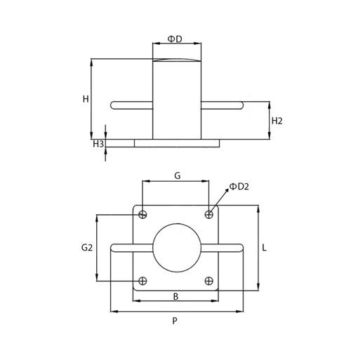 Hollex Bolder op plaat rvs304