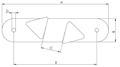 Hollex boegklamp per paar