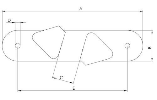 Hollex boegklamp per paar