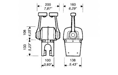 Ultraflex B74 gashendel dubbel | Zwart/verchroomd