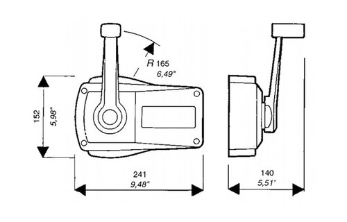 Ultraflex B89 gashendel met neutral lock