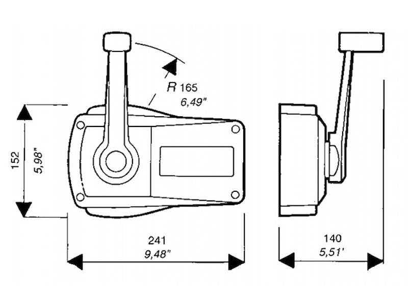 Ultraflex B89 gashendel met neutral lock