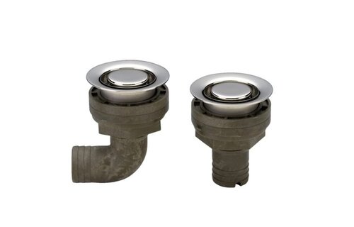 Dek/kuip doorvoer RVS/acetal