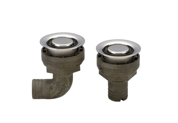 Dek/kuip doorvoer RVS/acetal