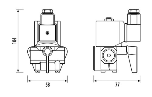 Quick Afstandsbedienbare afsluiter ½"