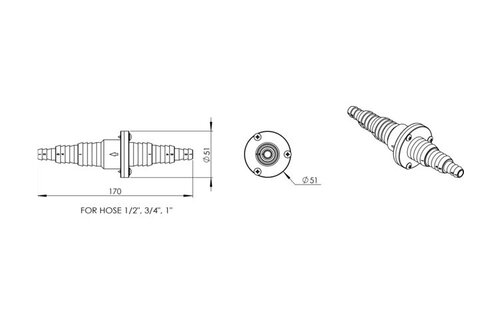 Slangtule met terugslagklep 13-25mm