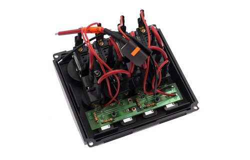 Schakelpaneel verticaal 4 zekeringen | Zwart