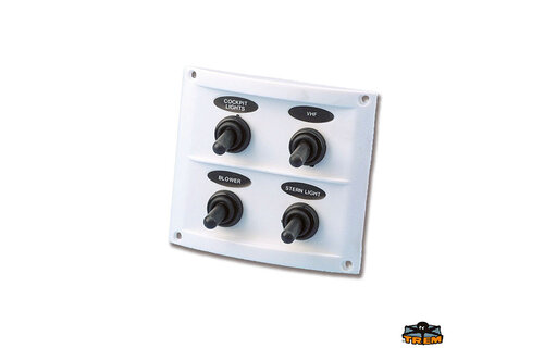 Allpa Kunststof schakelpaneel  12V  4-schakelaars