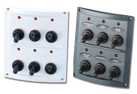 Allpa Kunststof schakelpaneel  12V  6-schakelaars