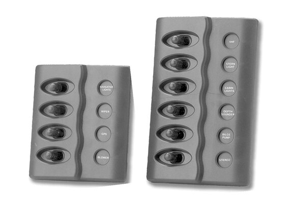 Allpa Kunststof schakelpaneel  12V met LED-indicators