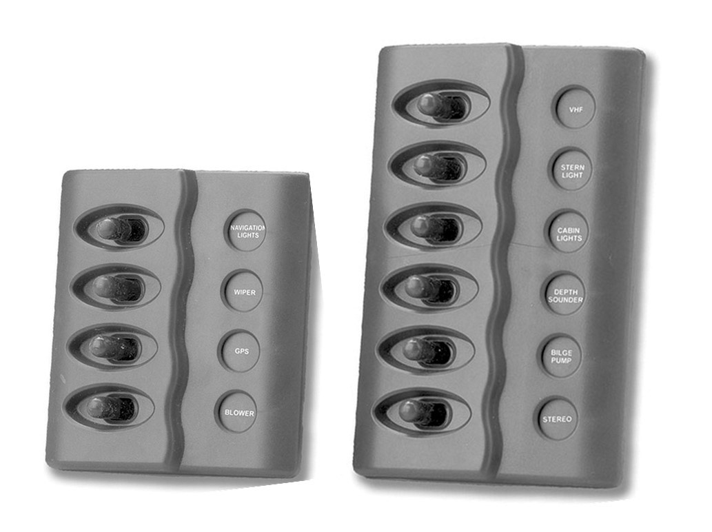 Allpa Kunststof schakelpaneel  12V met LED-indicators